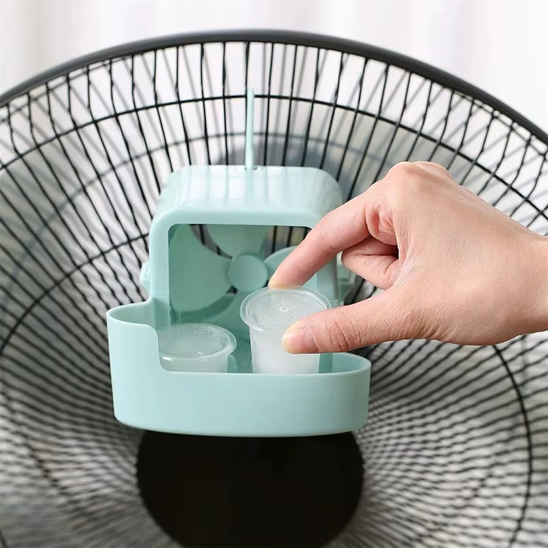 EH-LIFE Tragbares Hängeventilator-Nebelkühler-Set in Pink mit 4 wiederverwendbaren Bechern und Eisbehälter-Aufsatz zur schnellen Kühlung - Bild 4
