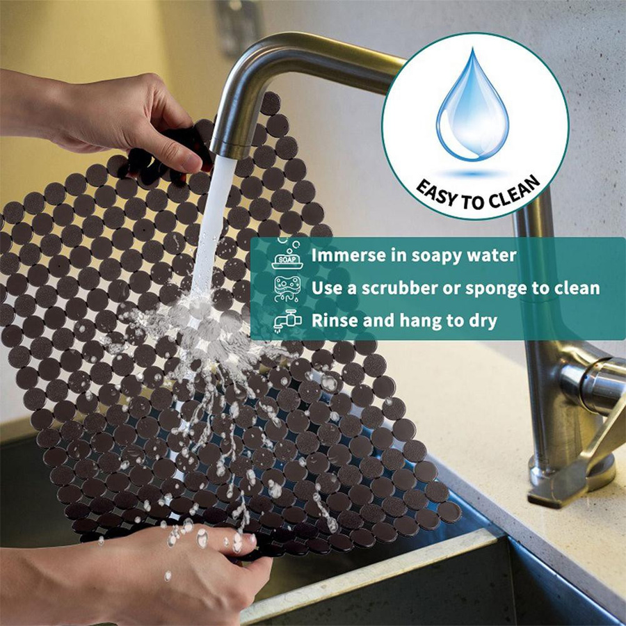 Aihogard Spülbeckenmatte Set aus 2 Stück, hitzebeständiger Spülbeckenschutz aus PVC für Küche und Badezimmer, B/T: 30 x 40 cm - Bild 2