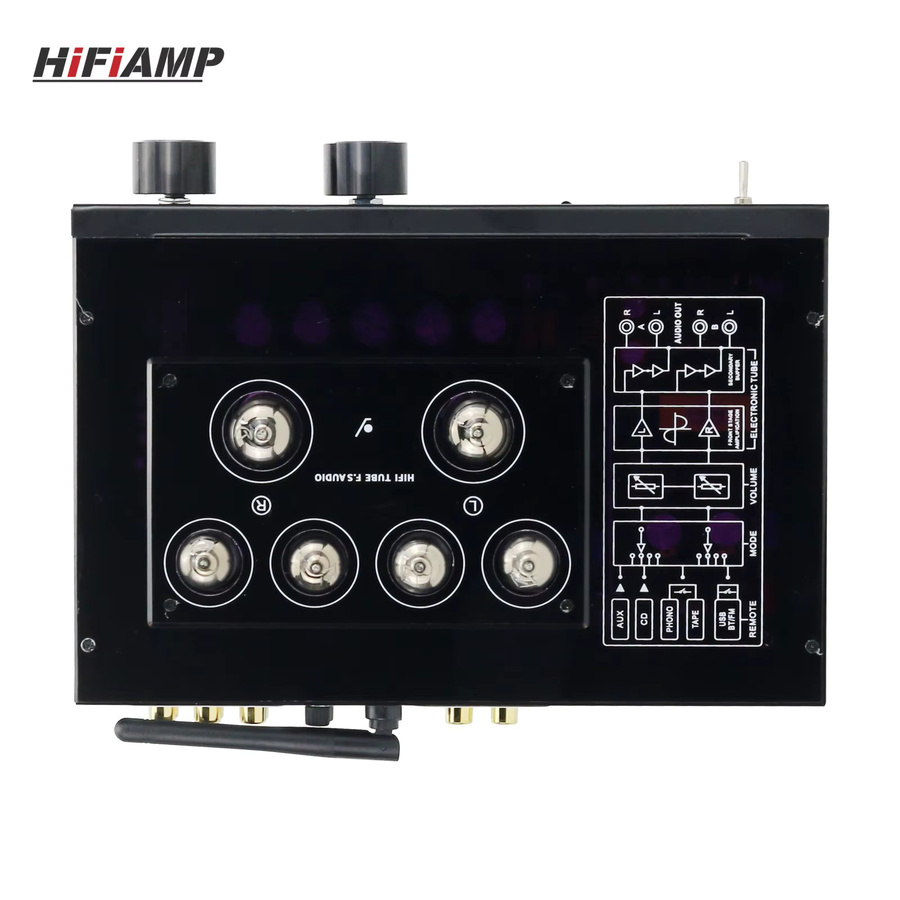 F.S AUDIO HiFiAMP Bluetooth Röhren-Vorverstärker MM/MC Phono-Vorverstärker in Schwarz - Bild 3