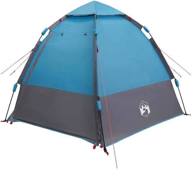 vidaXL Schnellmontagezelt für 4 Personen mit Regenhaube und Dach in Blau - Bild 1