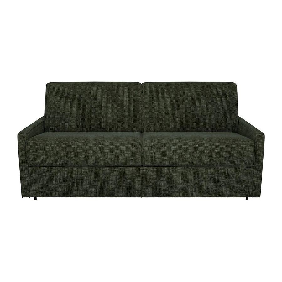 Vente-unique Schlafsofa Calife in Tannengrün mit Stoffbezug und abnehmbaren Bezügen, Breite: 170 cm - Bild 2