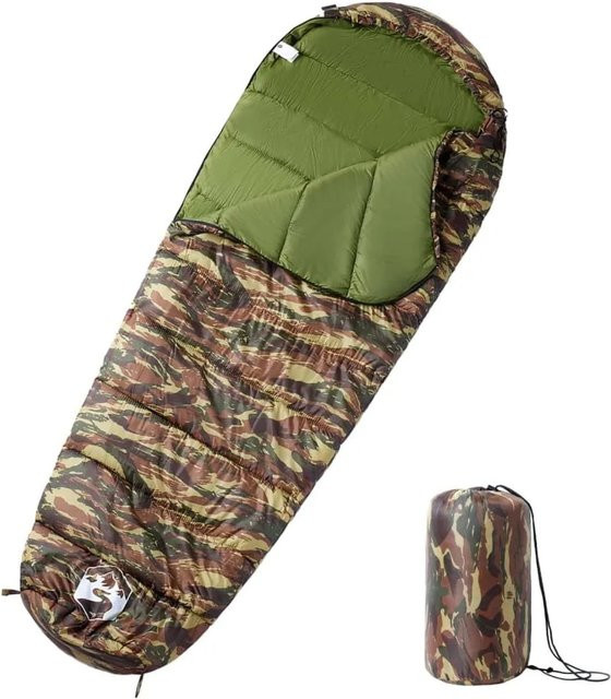 vidaXL Mumienschlafsack für Erwachsene zum Camping für 3 Jahreszeiten 94477 - Bild 1