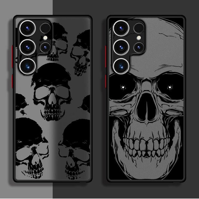 Samsung Galaxy Smartphone Schutzhülle mit Skeleton Skull Design - Bild 1