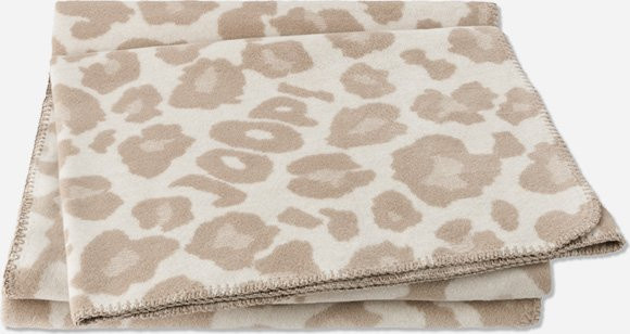 Wohndecke JOOP! LEO in Creme mit Animal-Print aus Baumwolle und Polyacryl - Bild 1