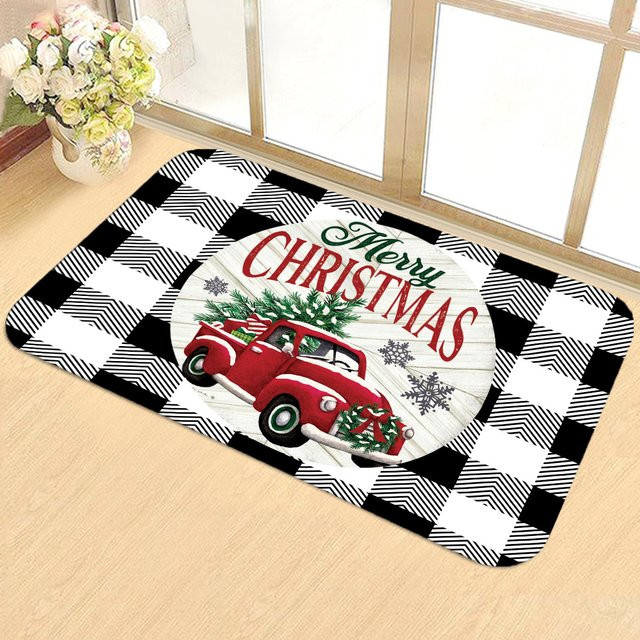 VIKAMA Weihnachten Fußmatte wetterfest, dekorativer Teppich für Wohnzimmer, Schlafzimmer und Garten, Mehrfarbig, B/T: 60 x 40 cm - Bild 1