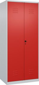 C+P Spind Classic PLUS Schwarz-Weiß mit 2 Abteilen, H x B x T: 185 x 80 x 50 cm, Sicherheits-Drehriegel Verschluss 7035/3020 - Bild 1