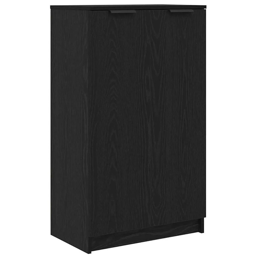 vidaXL Schuhschrank mit Regal in Schwarz Eichen-Optik, B: 59 cm, T: 35 cm, H: 100 cm - Bild 2