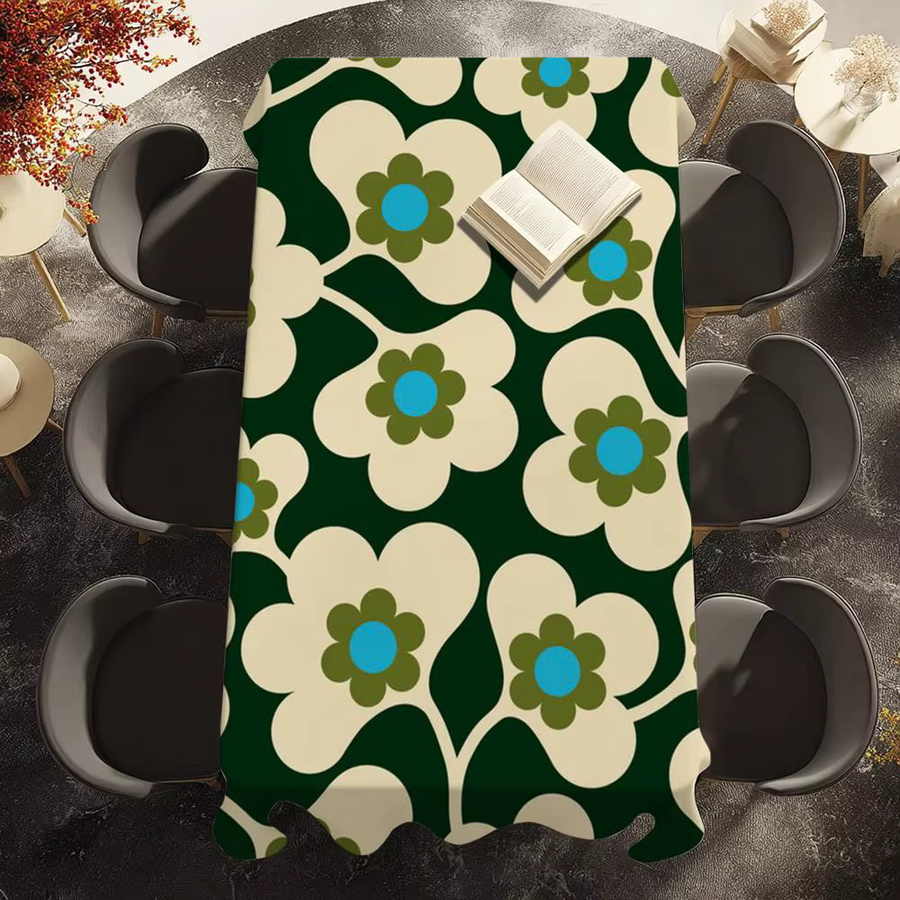 Orla Kiely Blumentischdecke Retro Floral in Schwarz und Multicolour, rechteckig, schmutzabweisend und leicht abwischbar - Bild 2