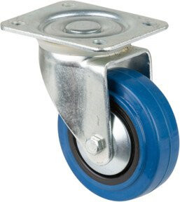 BS Transportrolle LS500.B61.101 Lenkrolle in Blau mit Raddurchmesser 100 mm und Schraubbefestigung - Bild 1