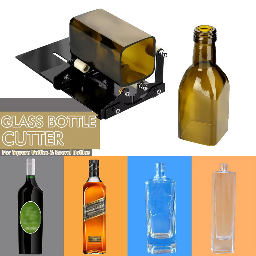 QDS Glasflaschen-Cutter zur DIY-Glas-Skulptur und zum professionellen Schneiden von Wein- und Bierflaschen - Bild 2