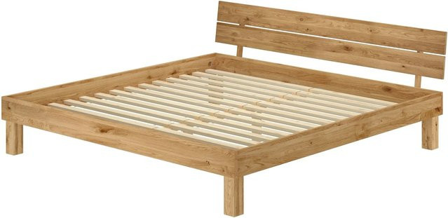 Erst-Holz Massivholzbett Eiche Geölt Modell 88 Kingsize Bett in Braun B: 200 cm, T: 204,5 cm, H: 75,5 cm (Liegefläche 200 x 200 cm) - Bild 1