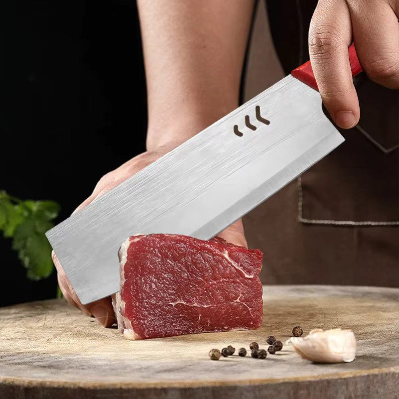 InLeung Kochmesser aus Edelstahl mit Holzgriff in Silber - Bild 3