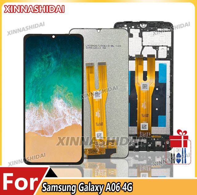 Samsung Galaxy A06 LCD Display Ersatz mit Rahmen 6,5 Zoll Digitizer Einheit in Schwarz für SM-A065F SM-A065M 4G/LTE - Bild 1