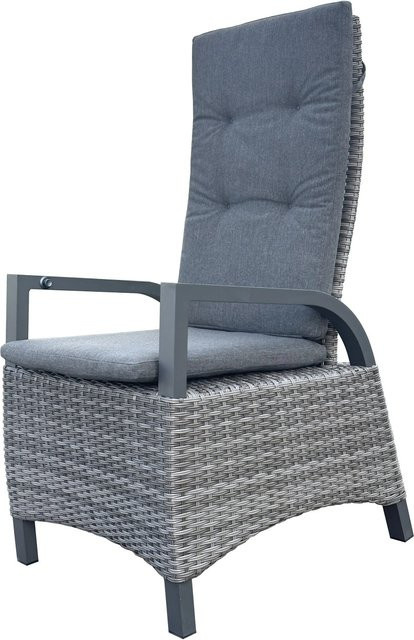 Garden Pleasure Relaxsessel Rana 2er Set aus Aluminium mit Polsterung in Anthrazit Grau - Bild 1