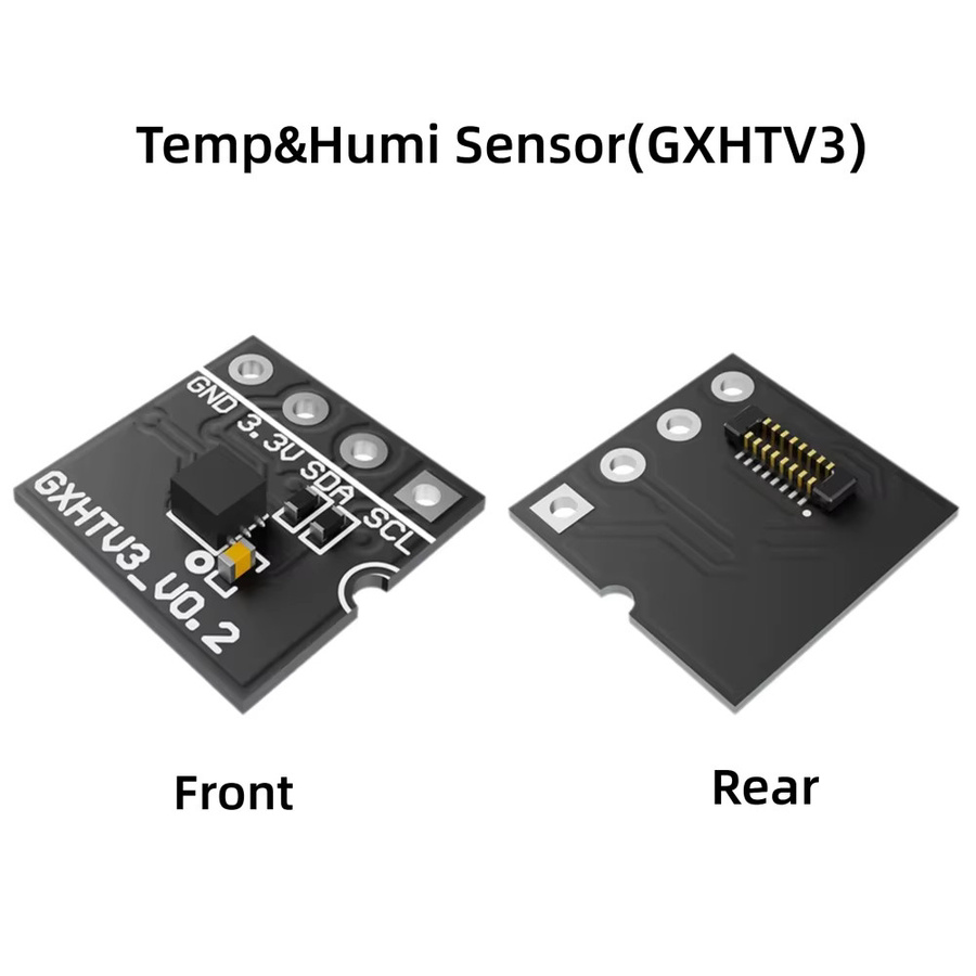Heltec QuickLink Sensormodul GXHTC3 mit BME280 Temperatur-, Feuchtigkeits- und Barometer-Sensor, Buzzer und Grove I2C Anschluss, Schwarz - Bild 3