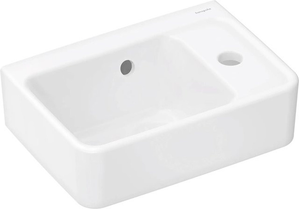 Hansgrohe Handwaschbecken Xanuia Q Weiß mit Hahnloch und Überlauf B: 36 cm, T: 25 cm
