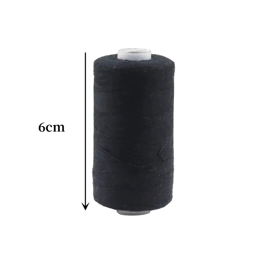 2er-Set Polyester-Nähgarn in Schwarz und Weiß, 2 x 500 m langlebiger Nähfaden für Handmaschine und Nähmaschine - Bild 1