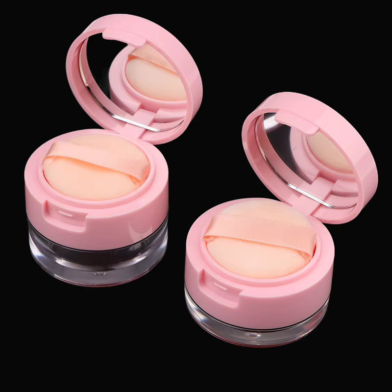 Leere Puder Dose mit Sieb und Spiegel, Kunststoff, Unisex - Bild 2