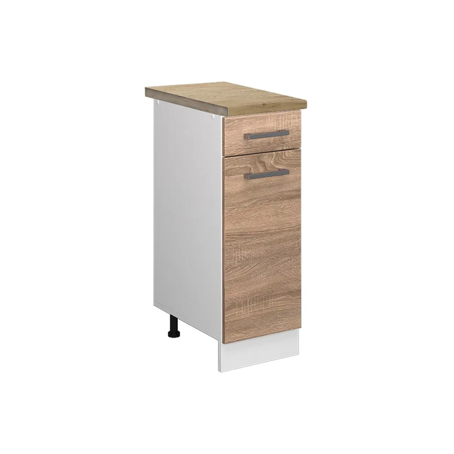 Vicco Küchenunterschrank R-Line Schubladenschrank Sonoma/Weiß, B/T/H: 30,0 x 60,0 x 81,6 cm - Bild 2