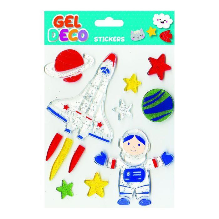 Astronaut Fensterdekoration aus Gel mit Glitzer für Kinder - Bild 2