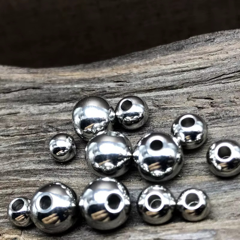 SUMOORL Edelstahlperlen, runde Kugeln, 2-12 mm, Abstandsperlen - Bild 2