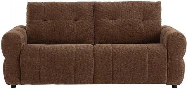 Vente-unique Schlafsofa Ecoria in Braun mit Chenille-Stoff und Armlehnen, Breite: 202 cm - Bild 1