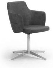 Leyform Besuchersessel OPERA mit Armlehnen in Schwarz, Kunstleder, B: 72 cm, T: 72 cm, H: 80 cm - Bild 1