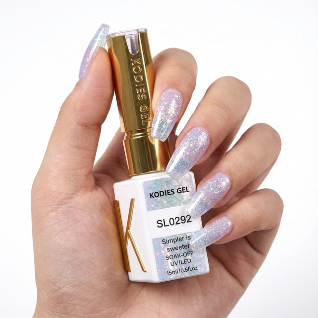 KODIES GEL Opal Glitter Builder Nagel-Gel-Lack, Schimmernd, Camouflage - Bild 1