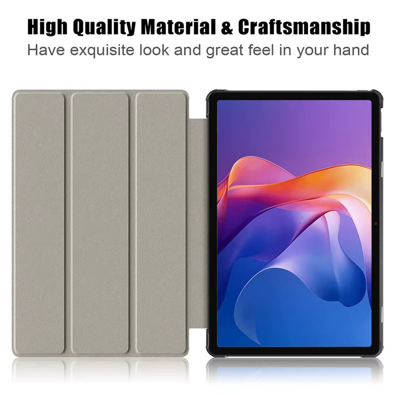 Xiaomi Redmi Pad 2 Hülle 11 Zoll Trifold Magnetische Smart Cover aus PU Leder in Schwarz - Bild 4
