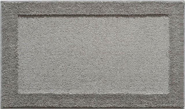 Rutschfeste Badematte aus 100% Polyester in Grau für Fußbodenheizung geeignet - Bild 1