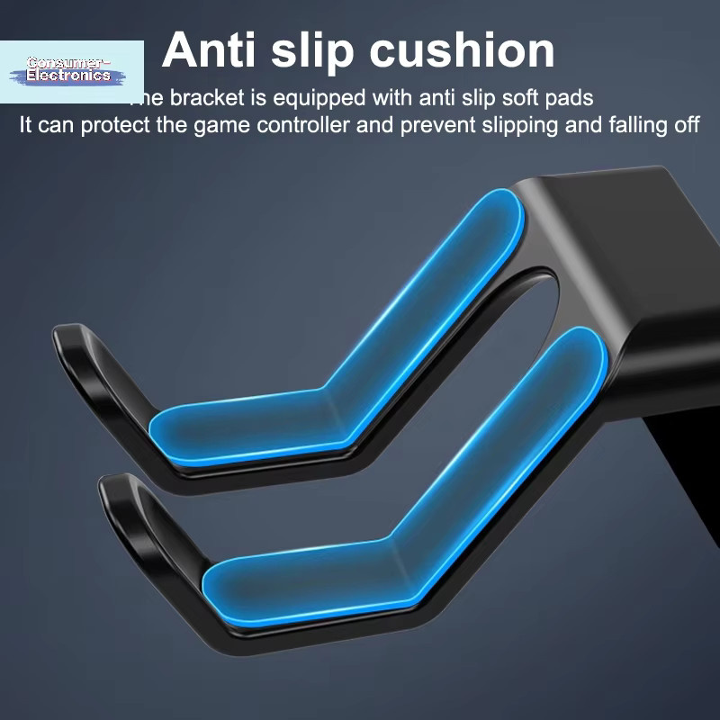 SD&HI Universeller Wandhalter für Spielcontroller und Headsets, Aufbewahrungsregal für Nintendo Switch Pro, Schwarz - Bild 3