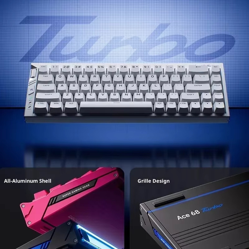 MCHOSE Ace68 Turbo Hall-Effect Magnetschalter-Tastatur aus Aluminiumlegierung in Weiß - Bild 4