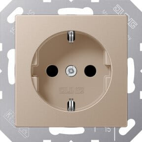 Jung SCHUKO-Steckdose 16A 250V in Beige aus Kunststoff - Bild 1