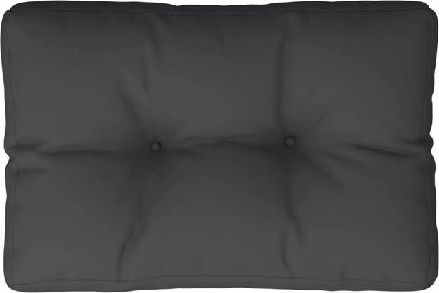 vidaXL Palettenkissen Schwarz aus Polyester, wasserabweisend und UV-beständig, B/T/H: 50 x 40 x 12 cm - Bild 1