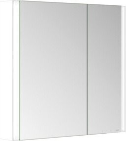 Keuco Spiegelschrank Somaris 2-türig in Weiß mit LED-Beleuchtung und Anti-Fog-Funktion, B/H/T: 80 x 71 x 12,7 cm - Bild 1
