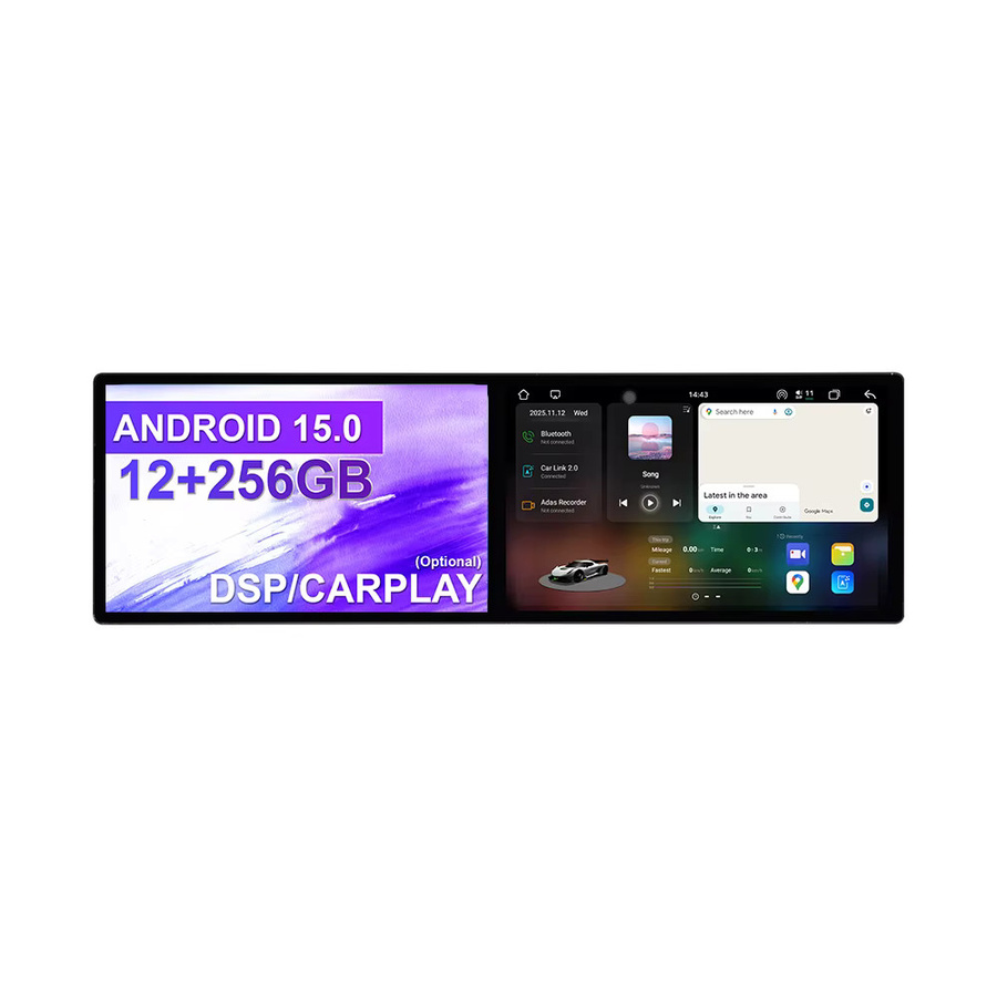 ZWNAV 10,1 Zoll Doppelbildschirm Multimedia-Player für Hyundai Tucson 2019-2020 mit Android Auto, CarPlay und GPS-Navigation in Schwarz - Bild 4