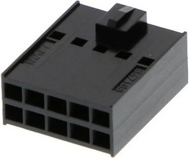 Molex Buchsengehäuse-Kabel Schwarz, 10 Polzahl, Rastermaß: 2.54mm, 901420010 - Bild 1