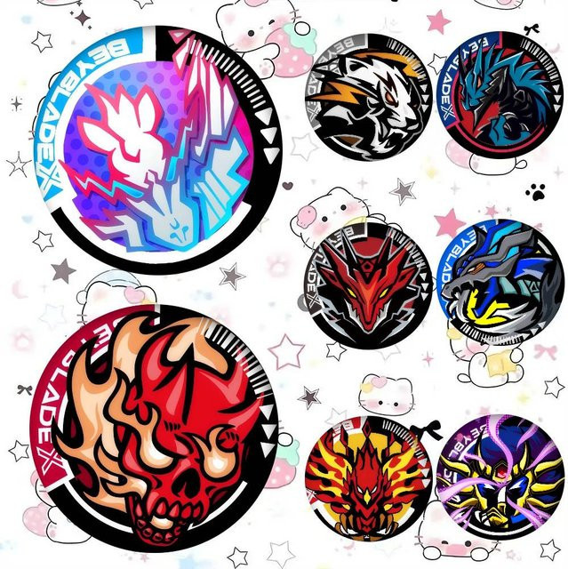 Beast Kingdom Beyblade Anstecknadeln, Metall, Bunt / Mehrfarbig - Bild 1