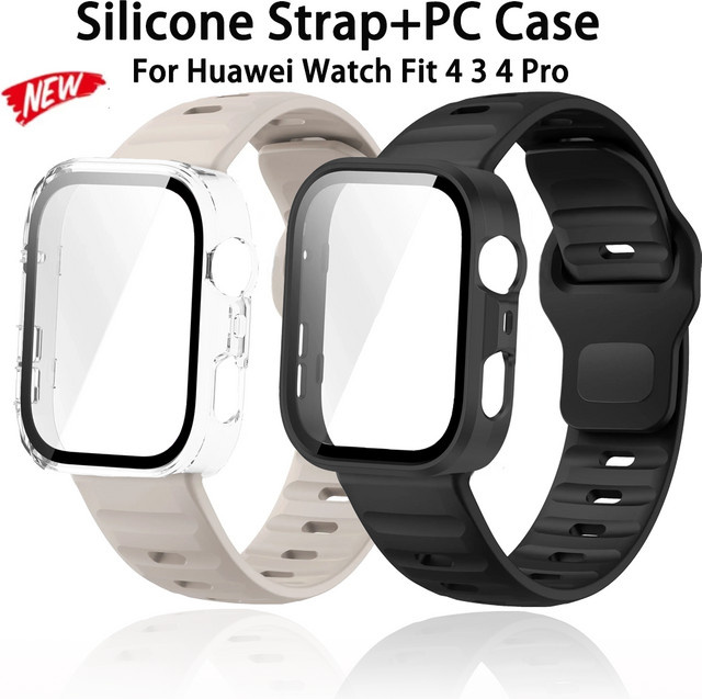 Huawei Silikonarmband mit PC-Hülle, Huawei Watch Fit 4, Watch Fit 4 Pro, Unisex - Bild 1