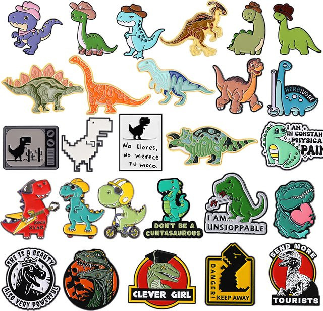 XioMara Brosche Dinosaurier, Emaille, Bunt - Bild 1