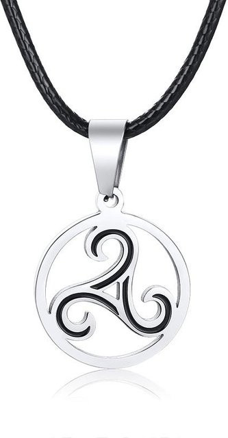 Anhänger Triskelion Dreifachspirale, Edelstahl, Unisex - Bild 1