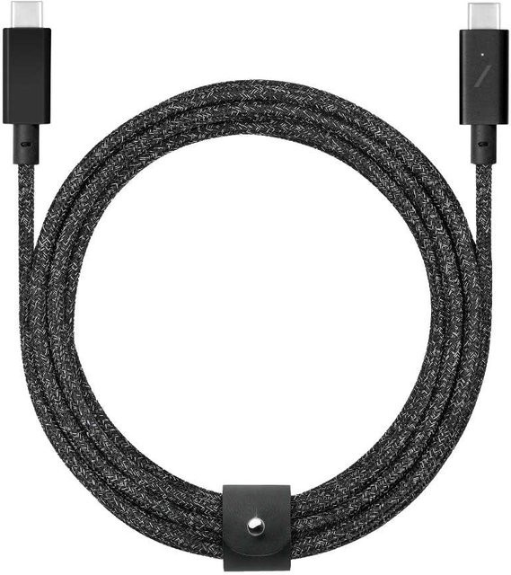 Native Union Belt Cable USB-C auf USB-C Pro Ladekabel, Schwarz, Länge: 2,4 m - Bild 1