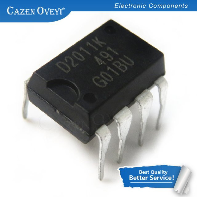 CazenOveyi D2011K D2011 DIP-8 Elektronikbauteile in Schwarz, 5er-Set - Bild 1