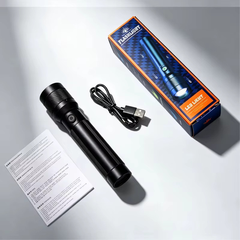 Heinast LED Taschenlampe mit Zoom, 1200 Lumen, IPX6 wasserdicht, Schwarz - Bild 4