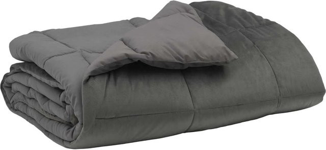 vidaXL Ganzjahresbettdecke aus Mikrofaser in Grau, B/B: 240 x 220 cm - Bild 1