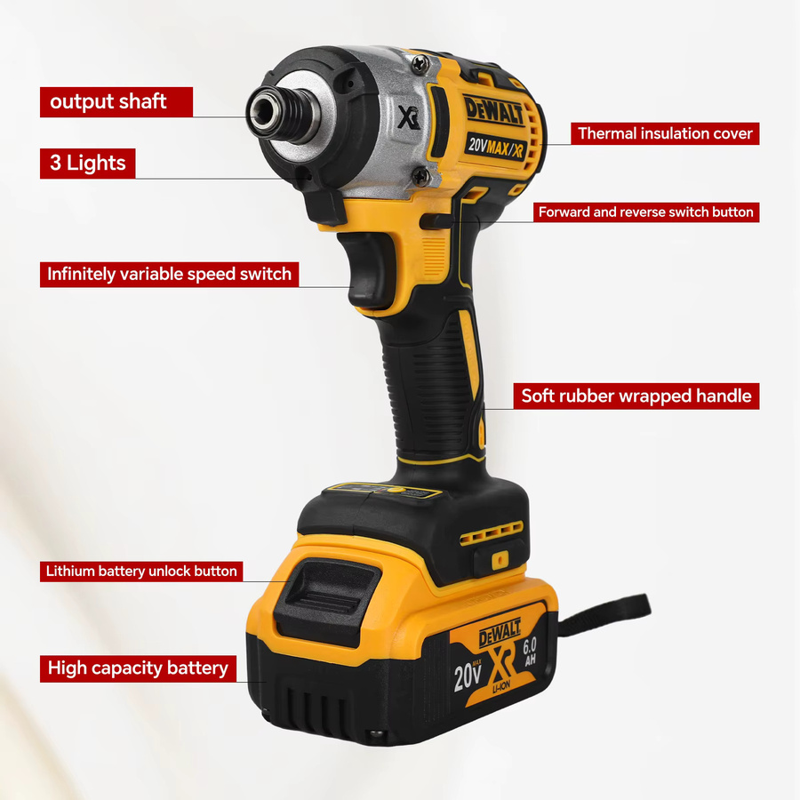 DeWalt DCF887 Bürstenloser Akku-Schlagschrauber mit 205 Nm in Gelb (ohne Akku) - Bild 6