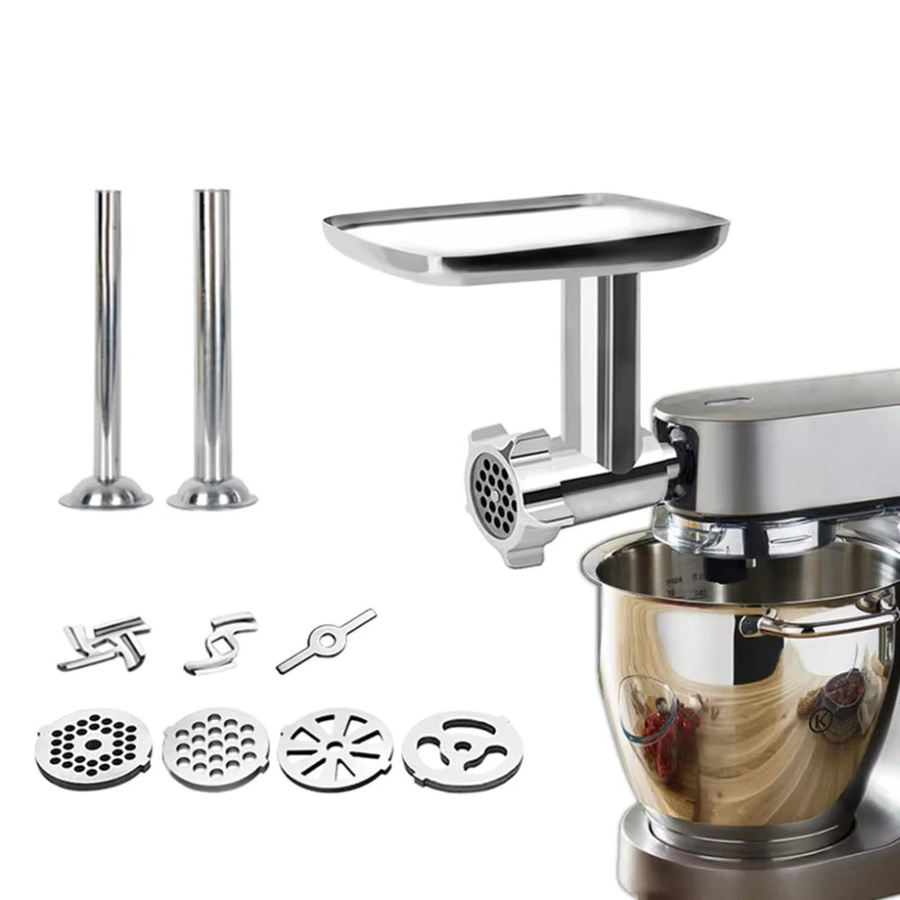 Kenwood Edelstahl-Fleischwolf und Wurstfüller-Aufsatz in Silber für den Chef Mixer - Bild 1