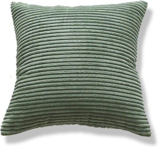Nordische Kissenbezüge aus Samt und Cord in Streifen-Optik, quadratisch, B/B: 45 x 45 cm - Bild 1