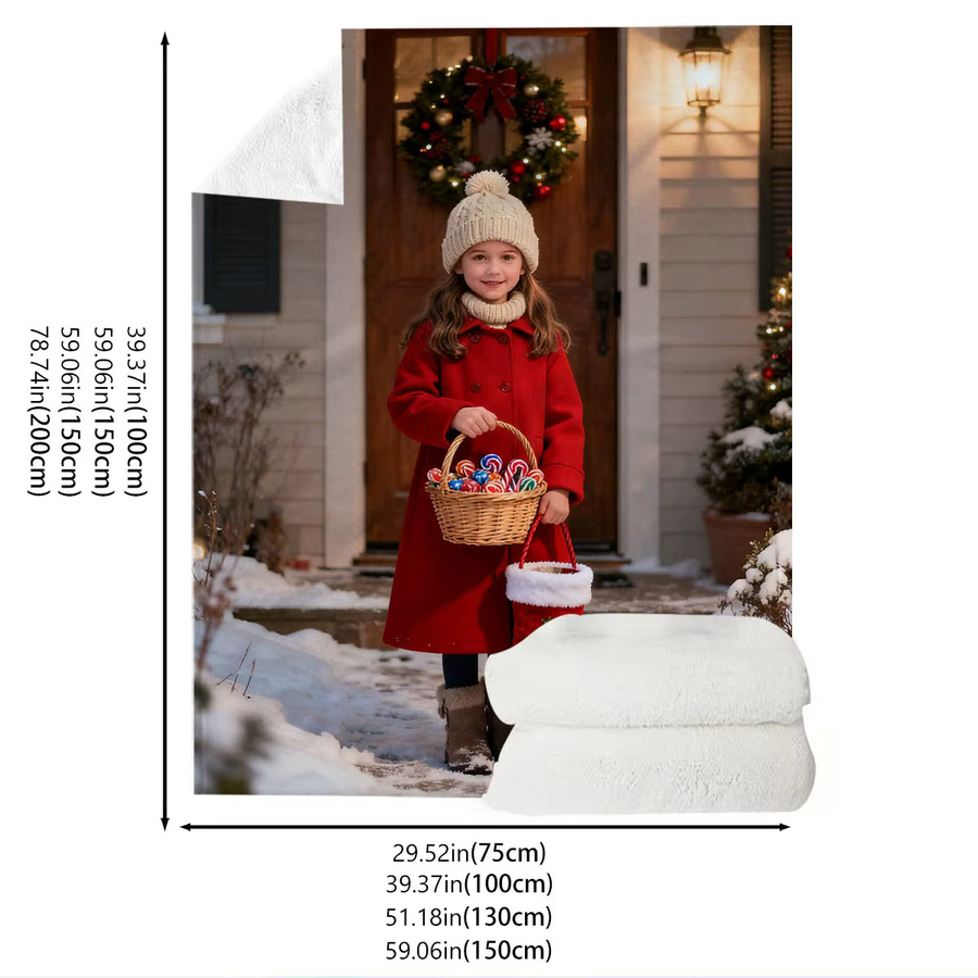 SRH Flaneldecke mit personalisiertem Weihnachtsdesign für Paare und Jubiläen - Bild 5