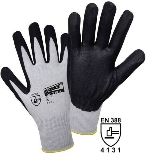 Leipold Doehle 1158-11 FOAM Nylon Nitrile Arbeitshandschuhe in Schwarz und Grau, Größe XXL, EN 388 CAT II - Bild 1